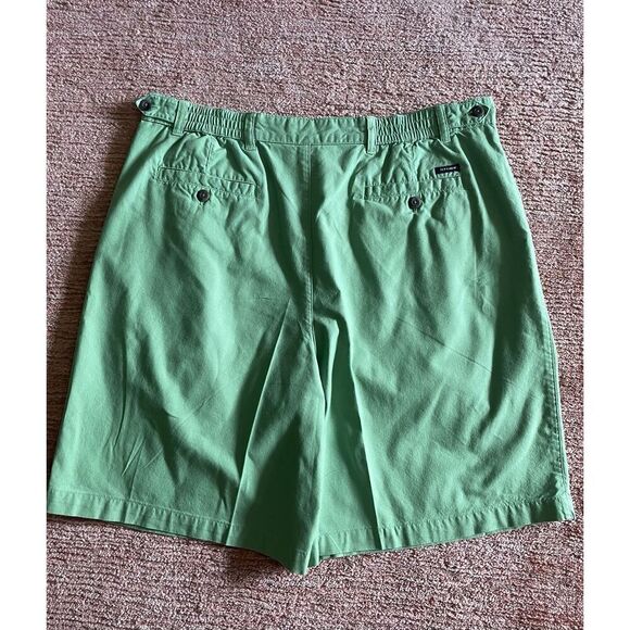 Vintage Ivy Crew Women’s High-Rise Pleated Green Shorts Bermuda Size 36 - Picture 7 of 9